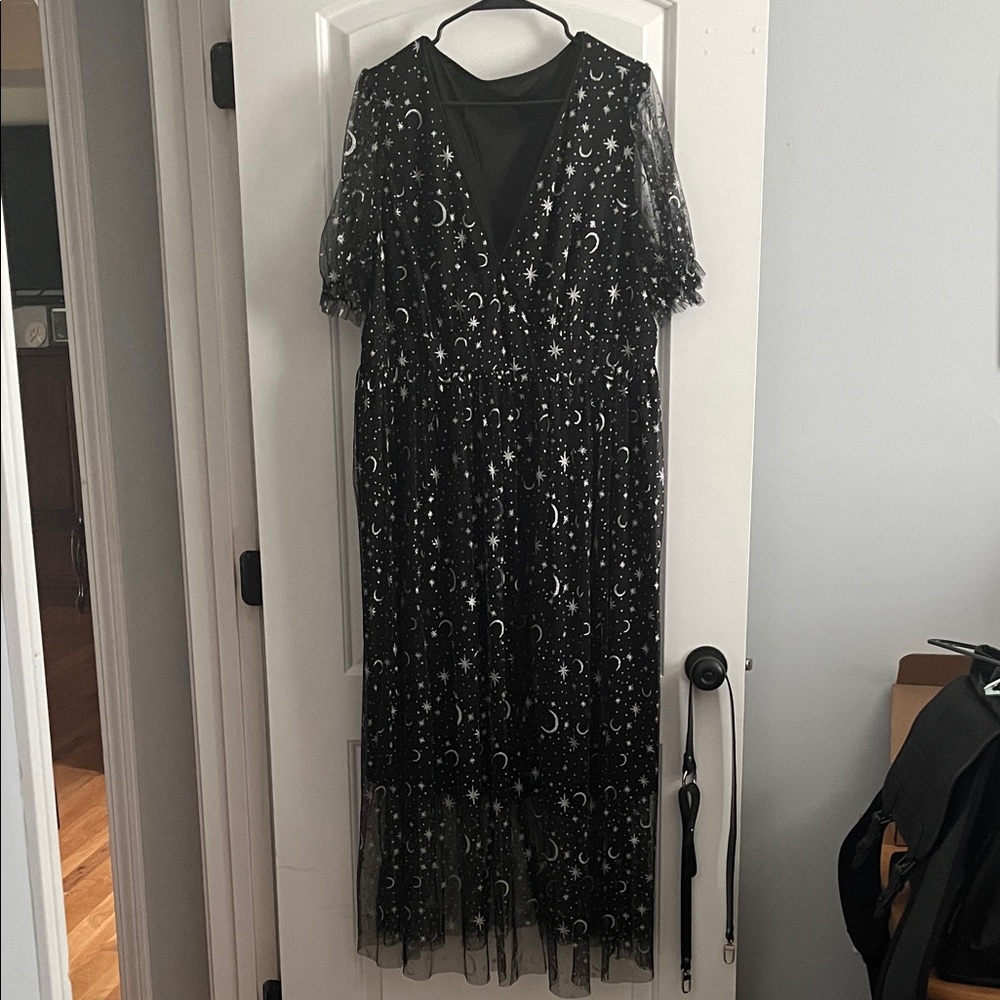Black Star & Moon Maxi Dress